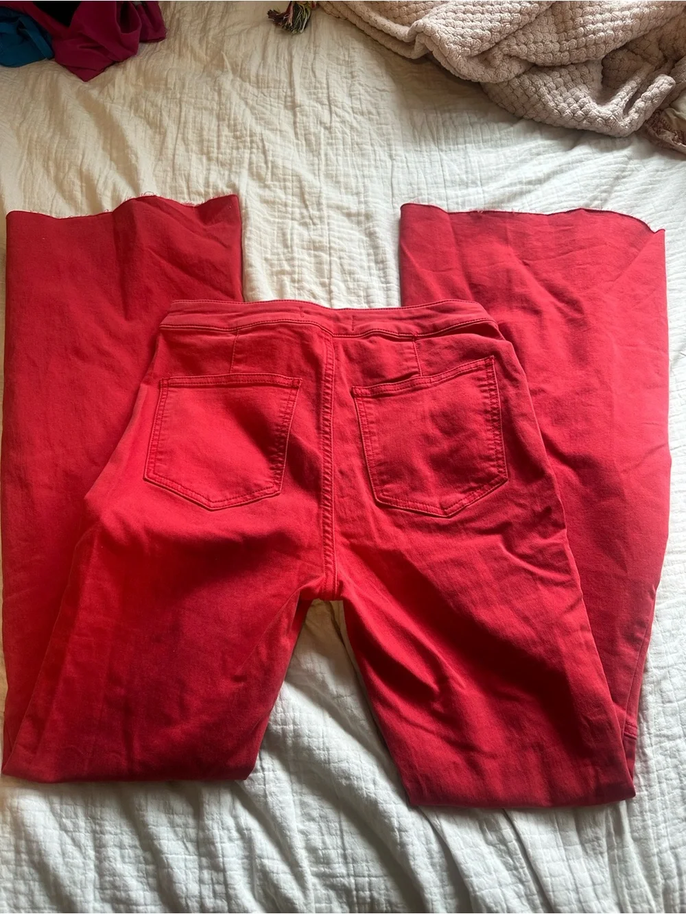 NWT Free People Red flare pants size 27